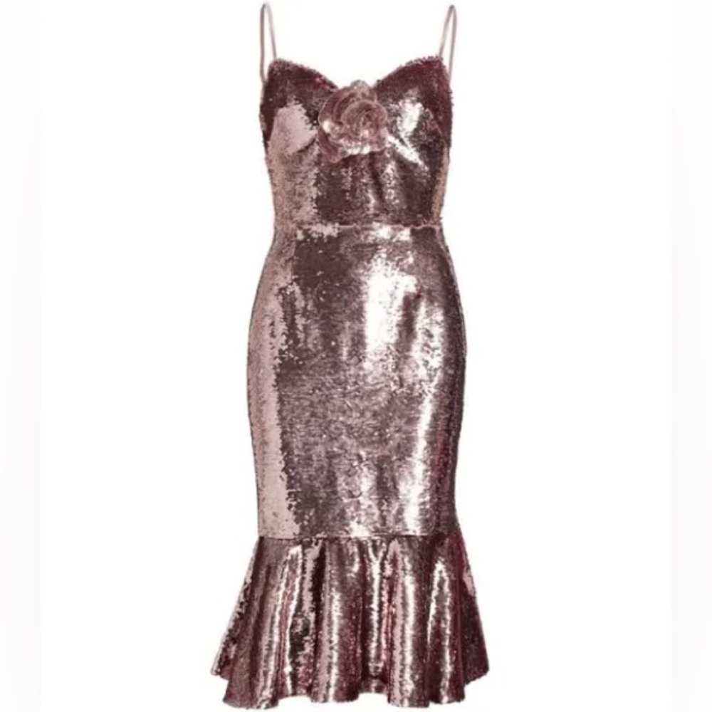 Marchesa Notte Sequin Dress, size 10, Pin, never been worn with tags